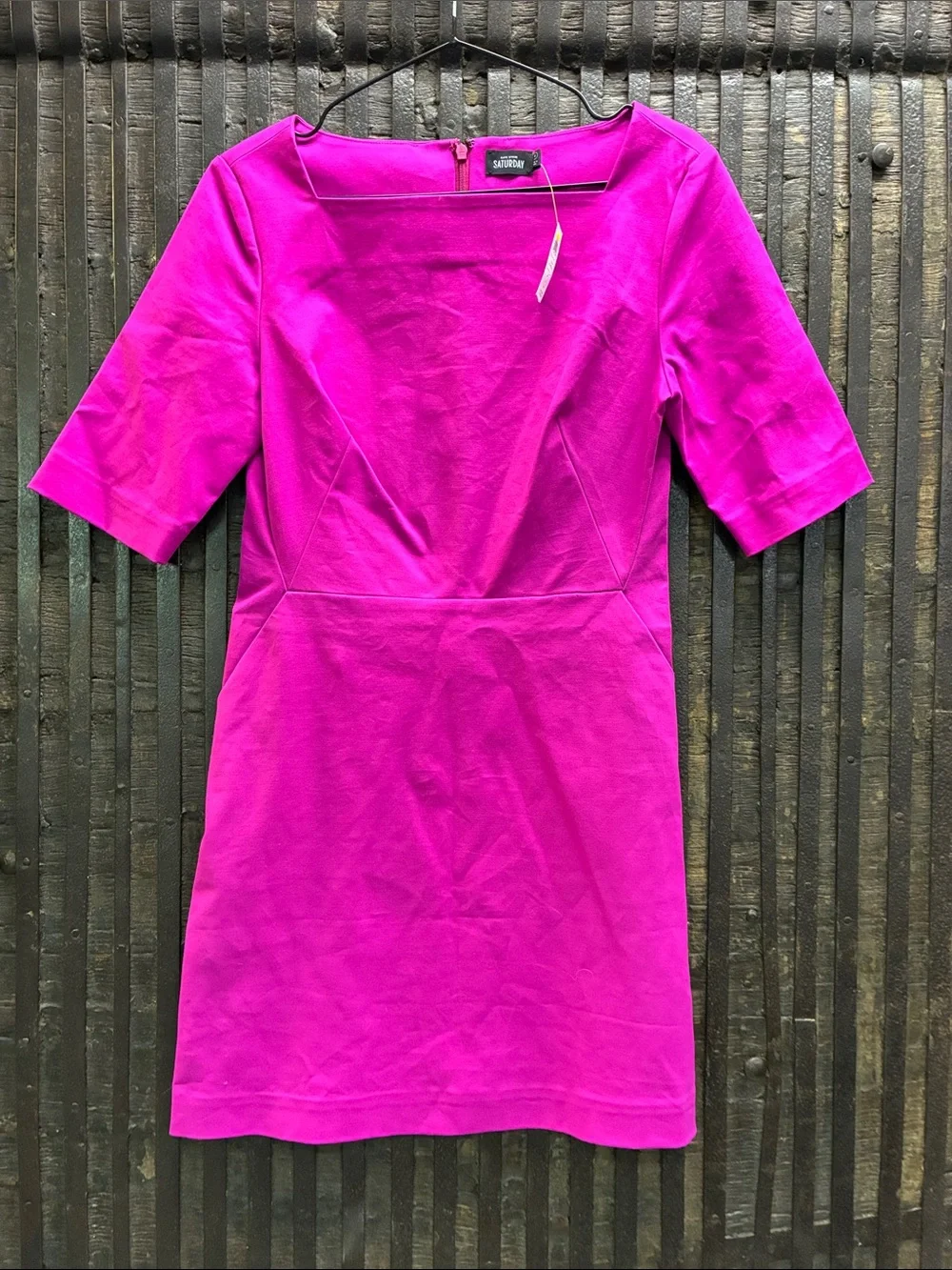 kate spade Hot Pink Short Sleeve Sheath Dress